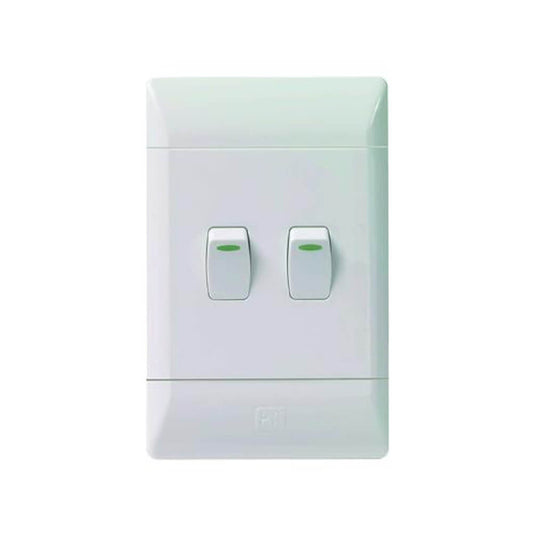 CBI 4X2 2L 1W Switch White