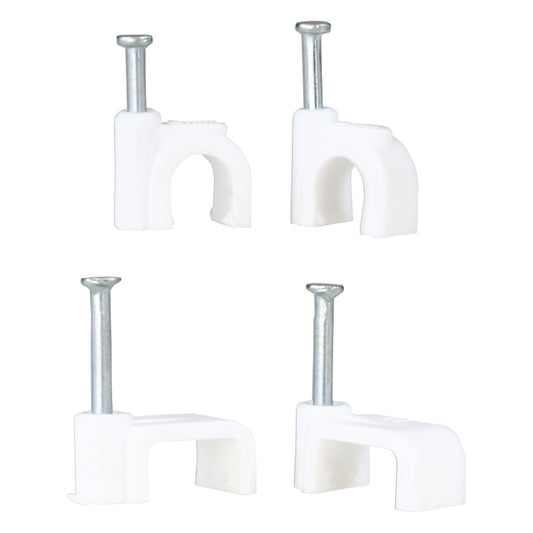 Cable Clips, Round (White)