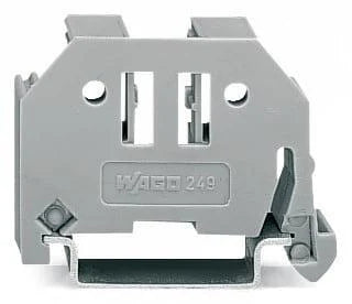 Screwless end stop; 10 mm wide; for DIN-rail 35 x 15 and 35 x 7.5; gray