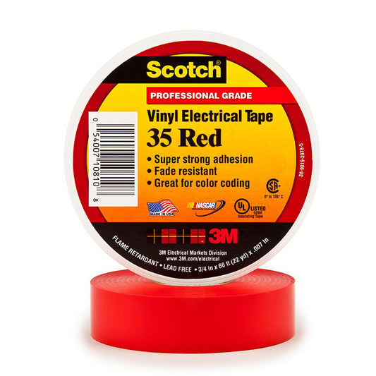 3M Scotch 35 Adhesive Tape Red 50657