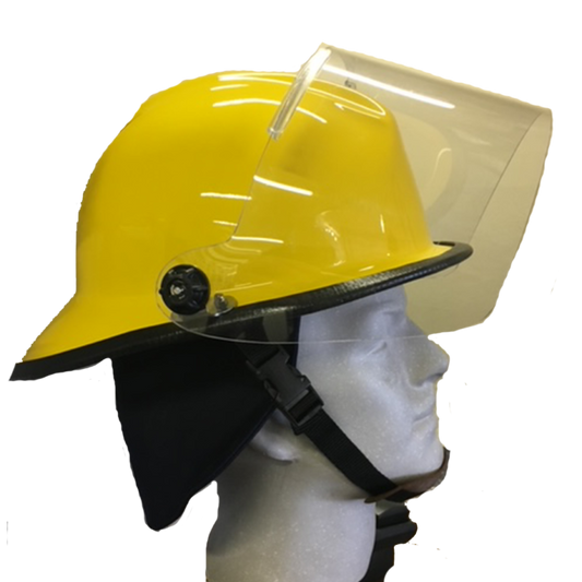 SA Fire Helmet c/w Neck Protection & Visor