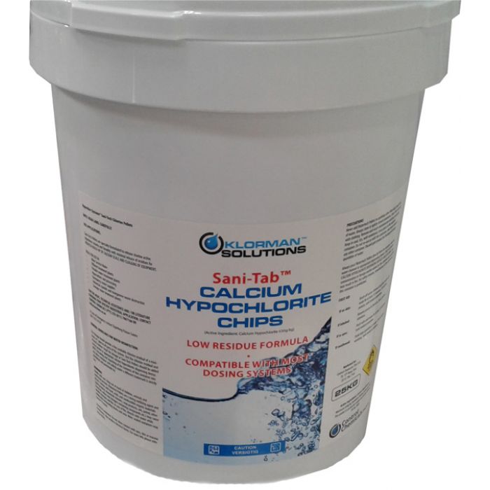 Sanitab Calcium Hypochlorite Chips 25KG Drum