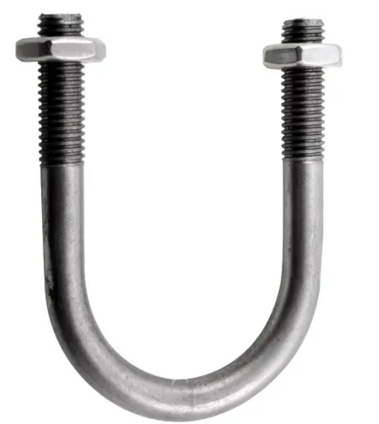 U BOLT M/S GALV M20 X 378W X 425H - TO SECURE 350MM PIPE (2 WASHERS/NUTS)