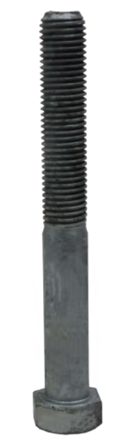 BOLT HT M/C HDG 30 X 180MM - DIN 931 - GRADE 8.8 - METRIC COARSE