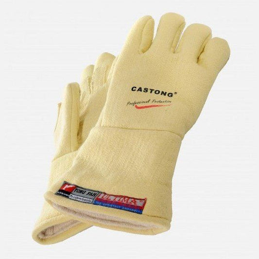 Heat resistant 600°C cuff 16'' castong para-armid gloves