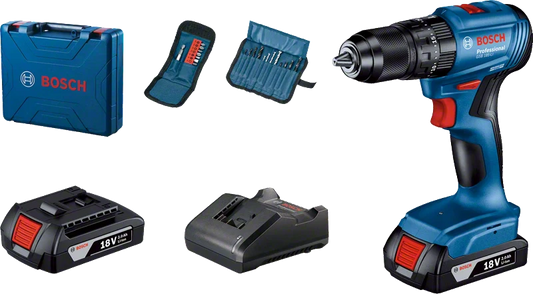 Bosch Professional | Cordless Combi GSB 185-Li 2x2Ah Batteries & Charger